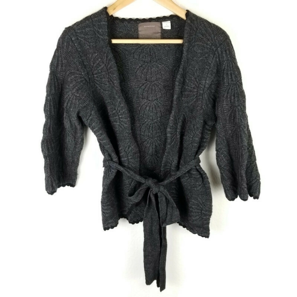 Anthropologie Guinevere Wool Blend Scallop Sweater